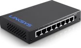 Linksys LGS108 Unmanaged Switch - Gigabit Ethernet - 8 Poorten - Eenvoudige Installatie - Blauw