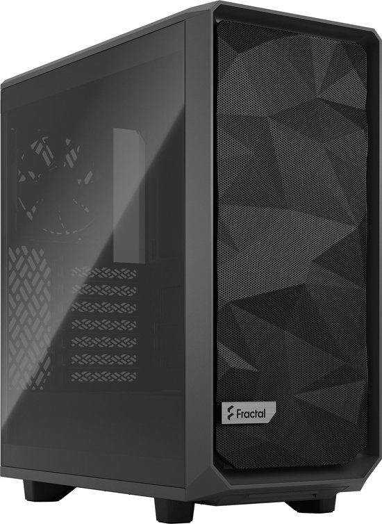 FRACTAL ONTWERP - PC Meshify 2 Compacte behuizing Grijs paneel van gehard glas Lichttint