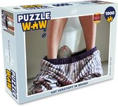 Puzzel Kat - Broek - Toilet - Legpuzzel - Puzzel 1000 stukjes volwassenen