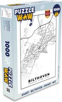 Puzzel Kaart - Bilthoven - Zwart - Wit - Legpuzzel - Puzzel 1000 stukjes volwassenen