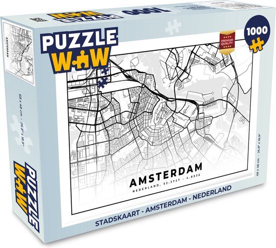 Puzzel stadskaarten Amsterdam