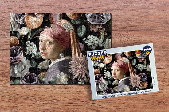 Puzzle Fille à la perle - Fleurs - Vermeer - Planet'Puzzles - Puzzle 1000  pièces adultes | bol.com