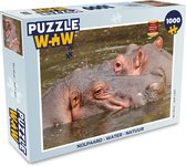 Puzzel Nijlpaard - Water - Natuur - Legpuzzel - Puzzel 1000 stukjes volwassenen