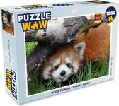 Puzzel Rode Panda - Stam - Gras - Legpuzzel - Puzzel 1000 stukjes volwassenen