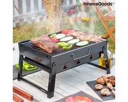 Opvouwbare draagbare barbecue voor gebruik met houtskool BearBQ InnovaGoods