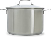 BK Bistro soeppan 24 cm - 6L - inductie - alle warmtebronnen - tot 230 graden - met glazen deksels - RVS met sandwichbodem - stapelbaar - zonder anti-aanbaklaag - maatverdeling - PFAS-vrij