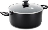 Bol.com GreenPan Cambridge kookpan met deksel 24cm - zwart - inductie - PFAS-vrij - Gratis Ecover pakket bij aankoop van €100 Gr... aanbieding