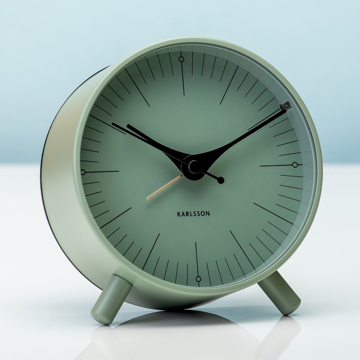 Karlsson Index Wekker Metaal Grijsgroen