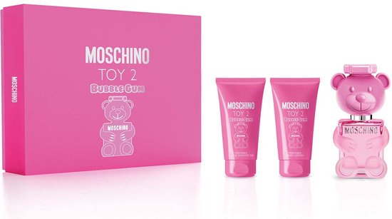 Moschino Toy 2 Bubble Gum Giftset - 50 ml eau de toilette spray + 50 ml showergel + 50 ml bodylotion - cadeauset voor dames