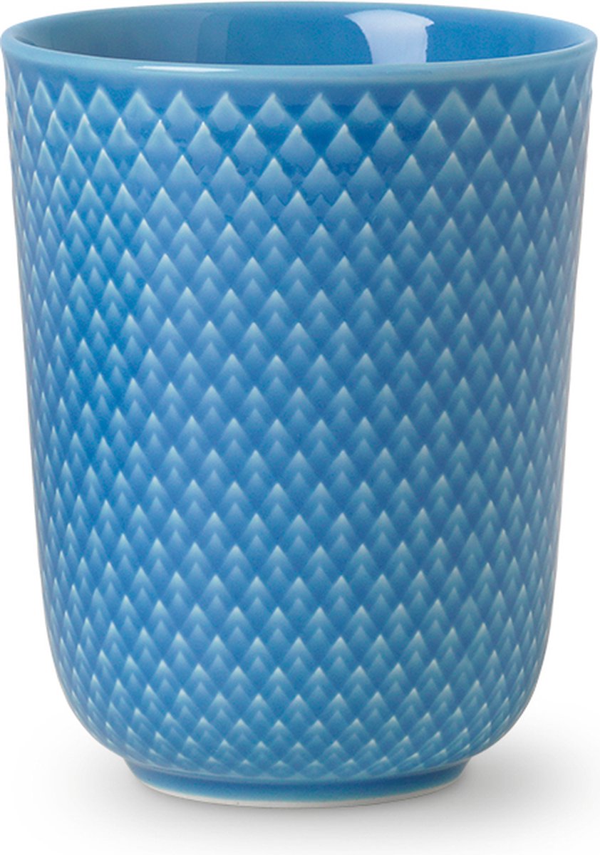 Lyngby Porcelain Rhombe Color beker 33cl blauw