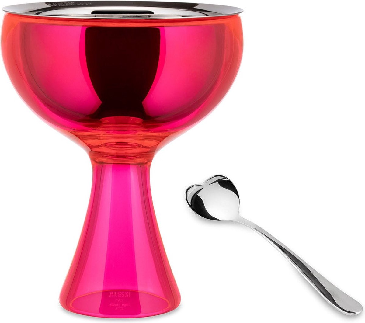 ALESSI Dessertbord ALESSI Dessertschaal met ijslepel