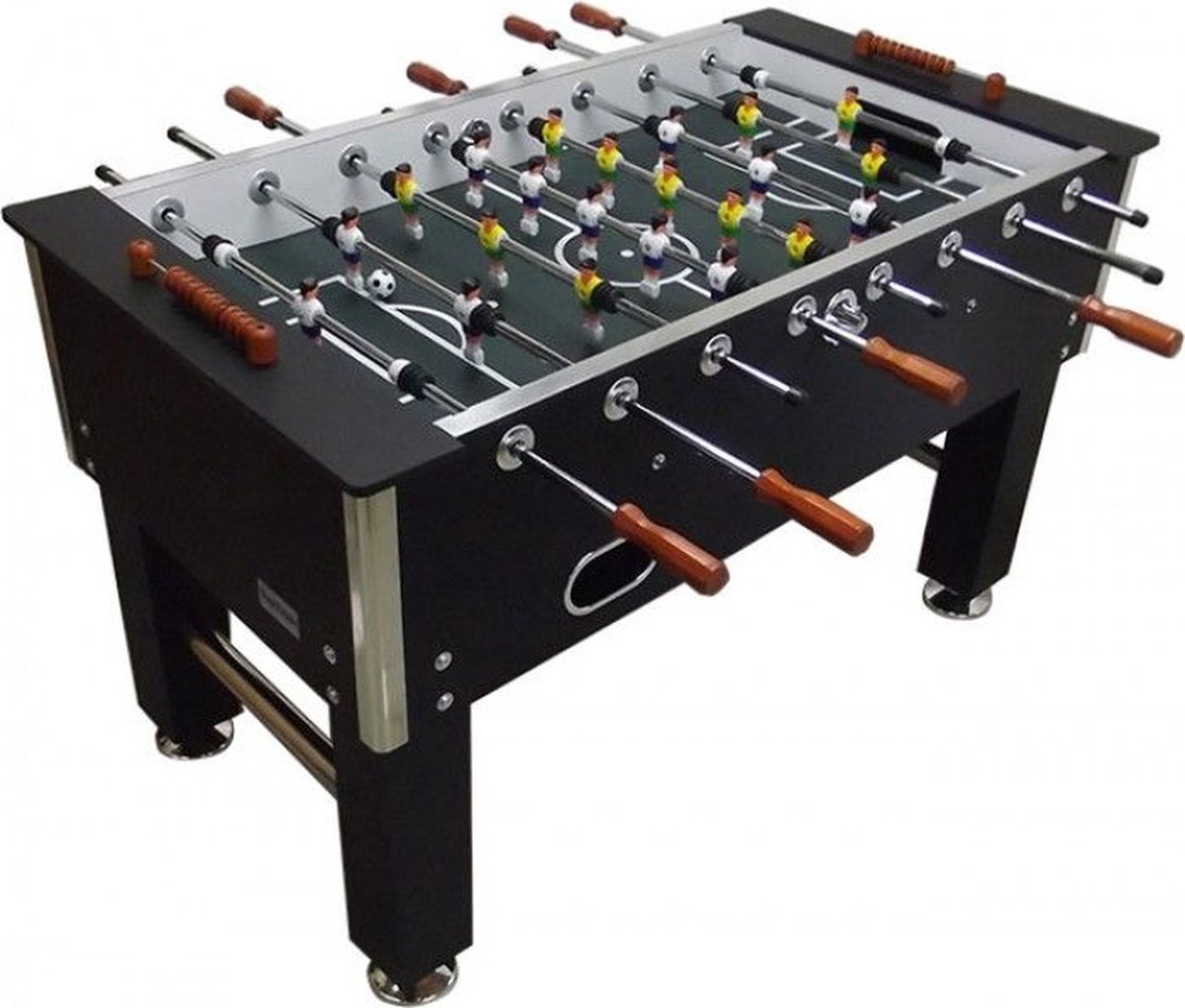 Voetbaltafel Toptable Big Black Carbon met 5 kurken bal extra