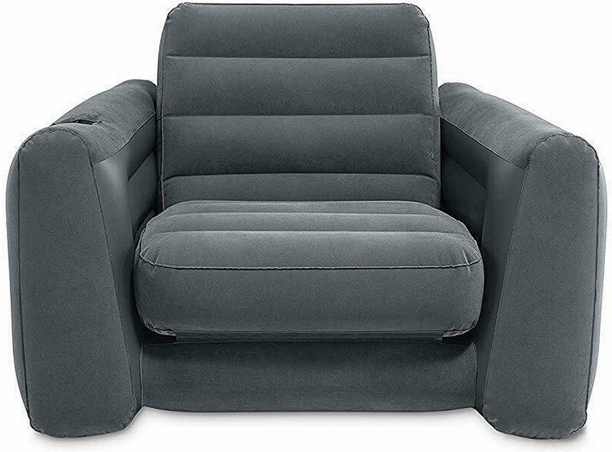 Intex 66551NP Opblaasbare Stoel-Bed 117x224x66 cm Antraciet