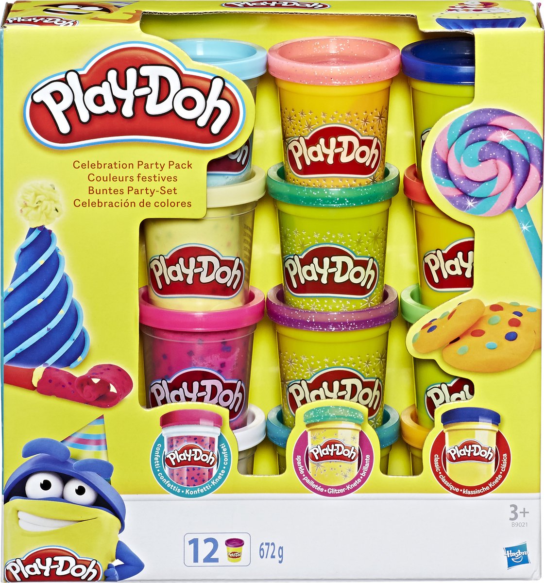 Play-Doh - Glitter 12 Pack - Klei