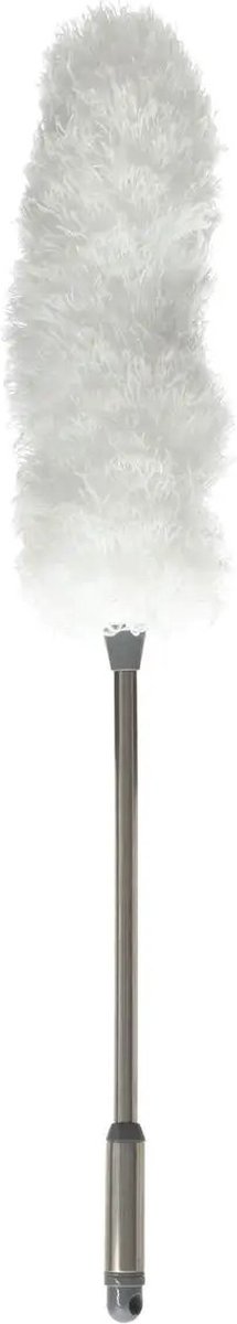 Goedkoopste 5Five Plumeau - RVS steel - 78 cm - wit - ragebol - schoonmaken - duster - afstoffen