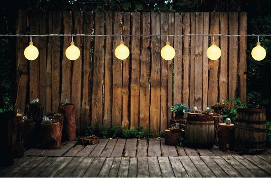 Tuin feestverlichting lichtsnoer warm witte LED lampjes 10 meter - Party  lights | bol.com