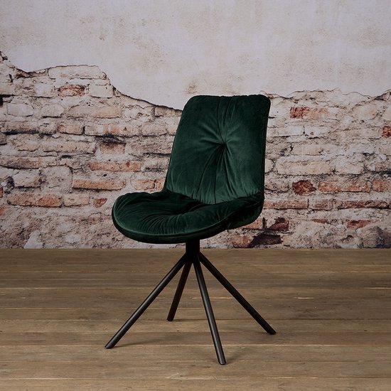 SIDD Palma sidechair - fabric Bluvel 78 green