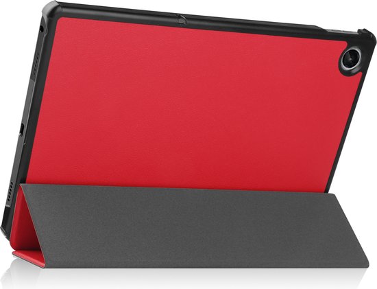 Étui pour tablette et protecteur d'écran pour Lenovo Tab M10 Plus (3ème génération) étui pour tablette et protecteur d'écran - Housse 2 en 1 - 10,6 pouces - Tri-Fold Book Case - Rouge