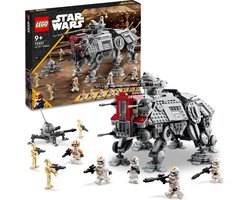 foto van LEGO Star Wars AT-TE Walker Verstelbaar Model met Clone Troopers en Droid Figuren - 75337
