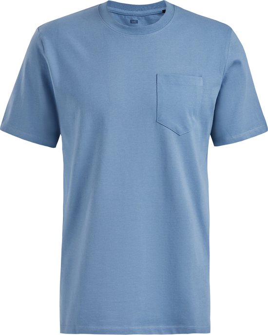 FORSBERG Överson T-shirt met retro logo op de borst | blauw | 4XL
