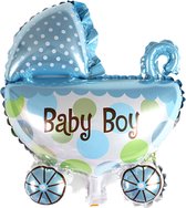 DW4Trading Ballon Kinderwagen Boy - Babyshower - Feestversiering - Decoratie - 20x30cm - Blauw