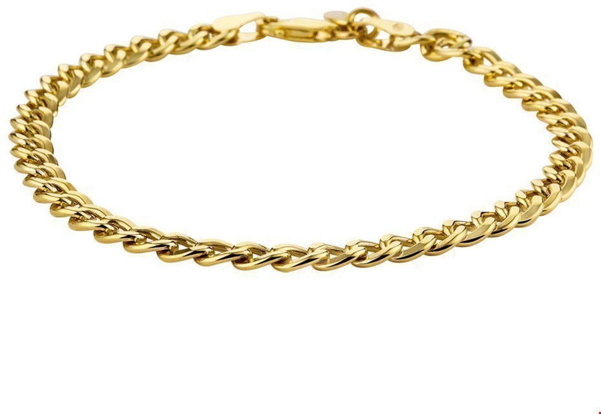 Zilgold Armband Geslepen Gourmet - Geelgoud Met Zilveren Kern