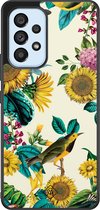 Casimoda® hoesje - Geschikt voor Samsung Galaxy A53 - Zonnebloemen / Bloemen - Zwart TPU Backcover - Bloemen - Multi
