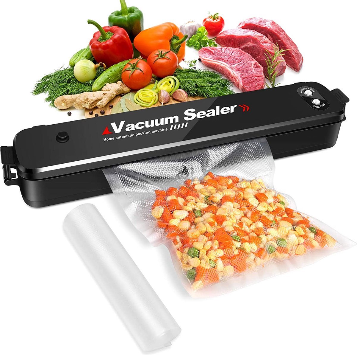 BOTC Vacuum Sealer Vacumeermachine met 10 vaccumzakken automatisch vacuümapparaat...