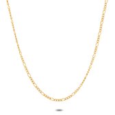Collier Twice As Nice en acier inoxydable, figaro 2 mm 38 cm+7 cm