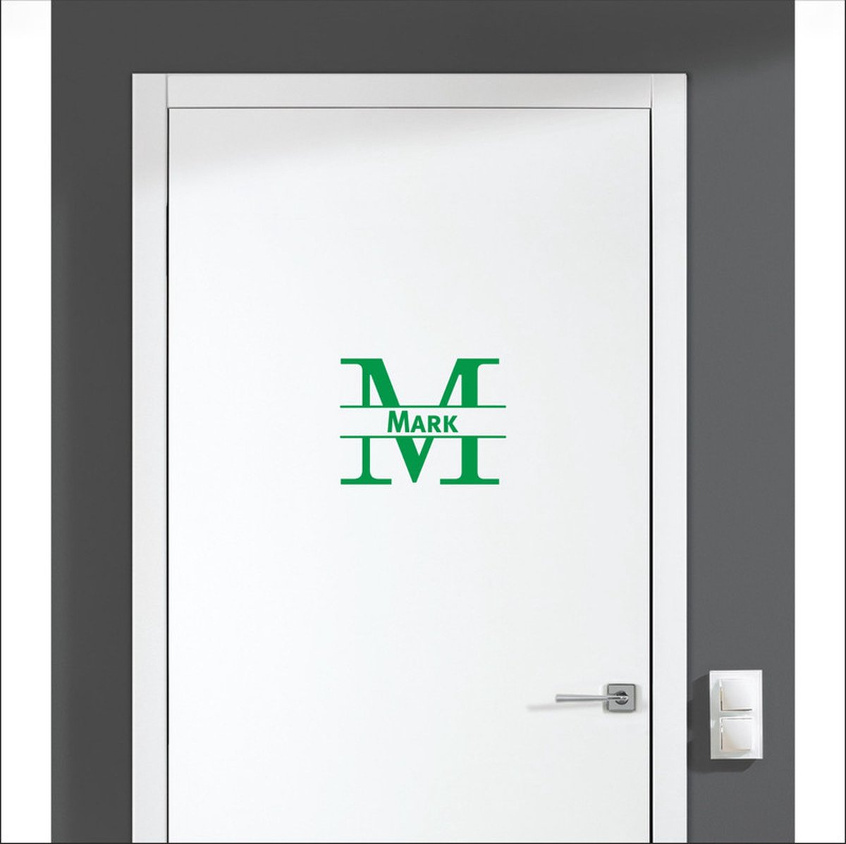 Deursticker Met Naam -  Mark - Groen