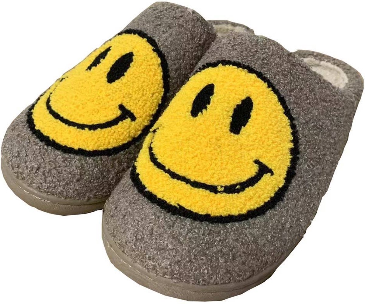 Smile Face Fluffy pantoffels unisex