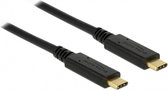 Premium USB-C naar USB-C kabel met E-Marker chip - USB3.2 (tot 10 Gbit/s) - PD tot 20V/3A - video tot 8K 30Hz / zwart - 0,50 meter