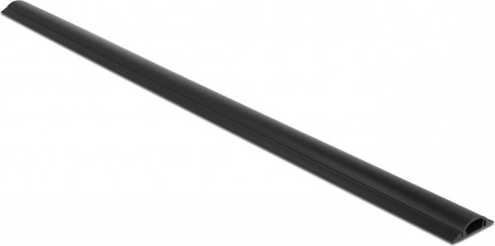 Kunststof kabelgoot half-rond met zelfklevende plakstrip - 100 x 3 cm /  zwart | bol.com