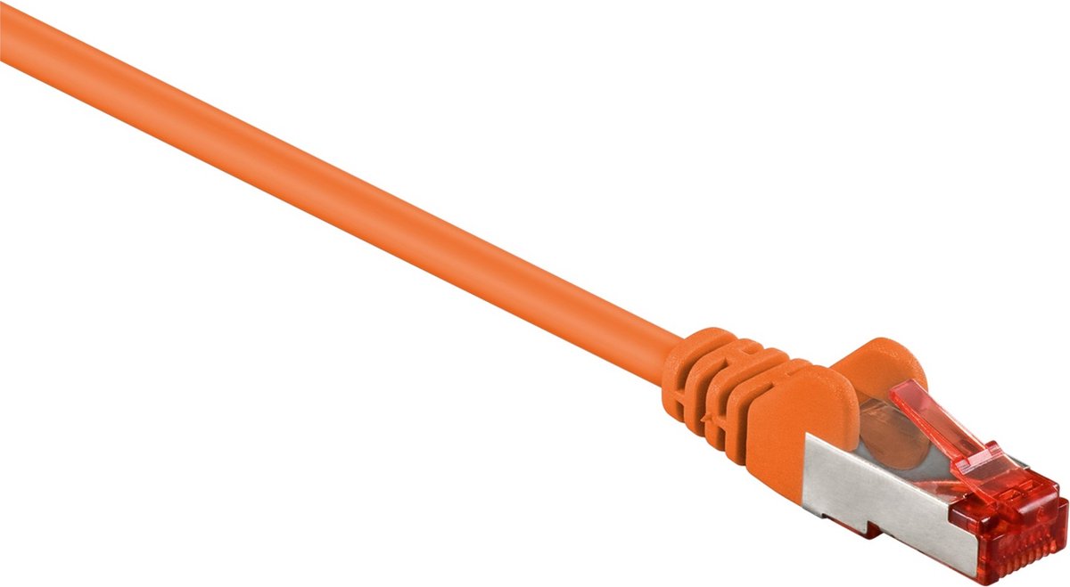 S/FTP CAT6 netwerkkabel / oranje - LSZH - 0,15 meter