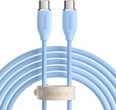 Baseus Liquid Silica 100W USB-C Snellaad Kabel 5A 2M Blauw
