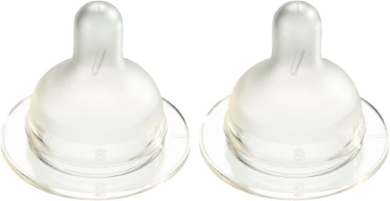 Difrax Flessenspeen Wide voor brede babyflessen - Maat Small - 2 stuks