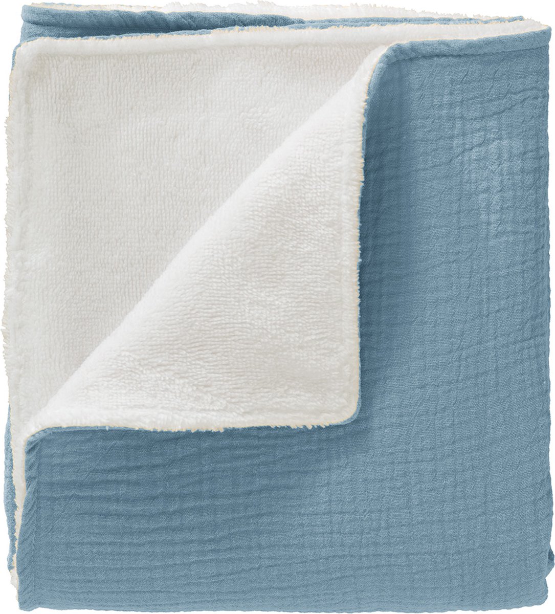 Cottonbaby - wiegdeken - Cottonsoft - bamboe voering - oudblauw Cottonbaby - wiegdeken - Cottonsoft - bamboe voering - oudblauw