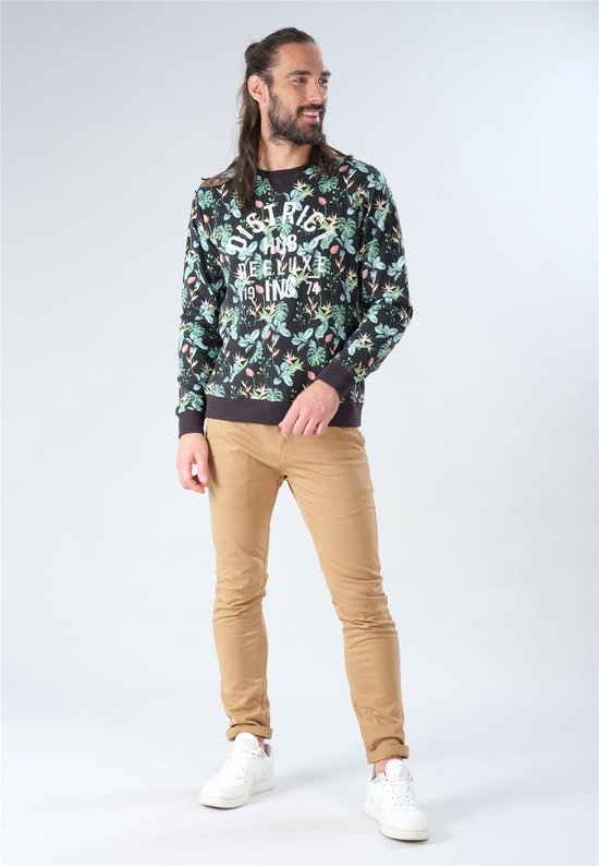 DEELUXE Sweatshirt met ronde hals en tropische printSICILIA Black
