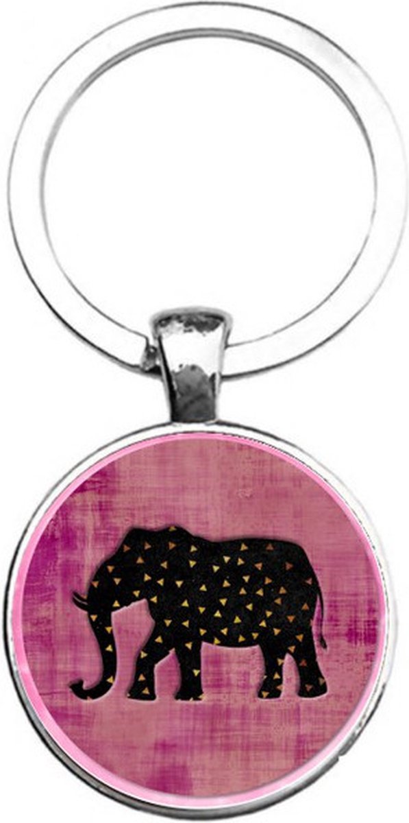 Sleutelhanger Glas - Olifant