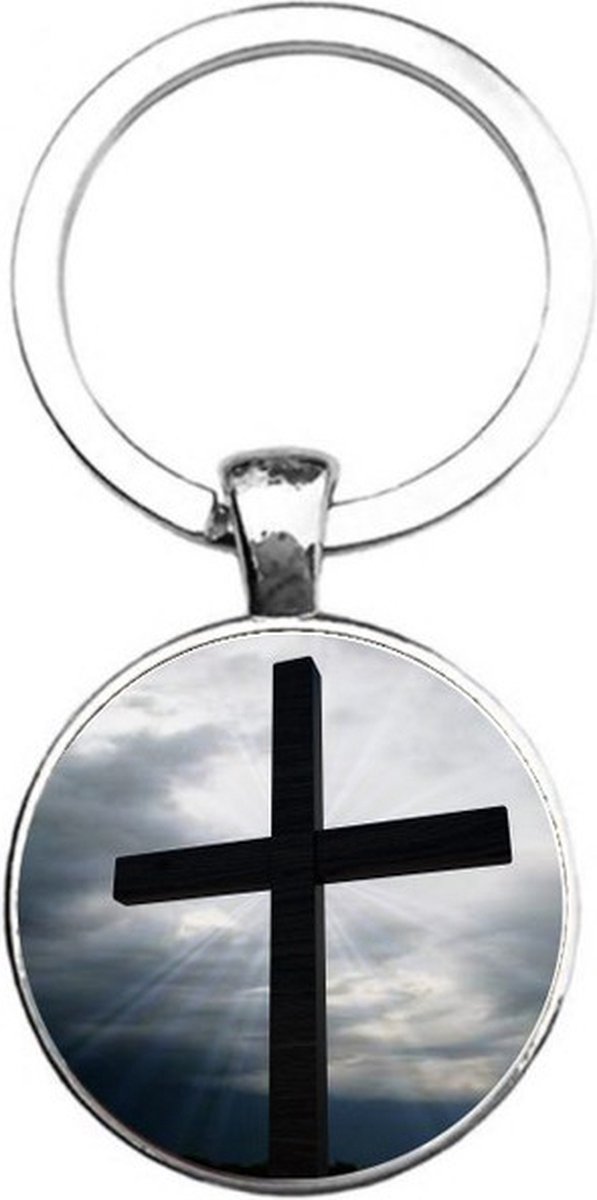 Sleutelhanger Glas - Kruis