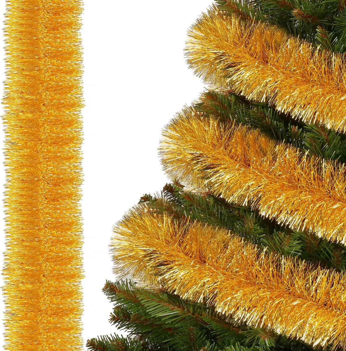 Springos Kerstslinger | Guirlande | Kerstversiering | 6 m | Goud
