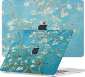 Lunso Geschikt voor MacBook Air 13 inch M2/M3 (2022-2024) cover hoes - case - Van Gogh Amandelbloesem