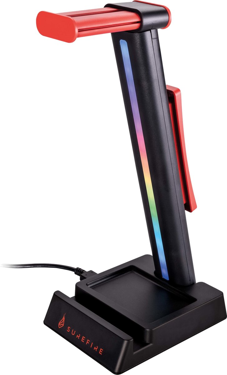Vinson N1 Duo Gaming RGB Headset Stand Zwart