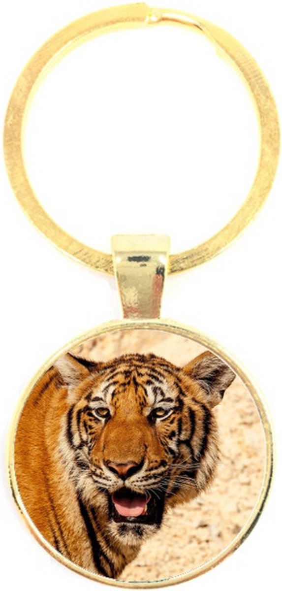Sleutelhanger Glas - Tijger
