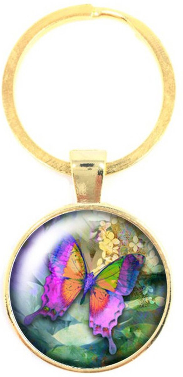 Sleutelhanger Glas - Vlinder