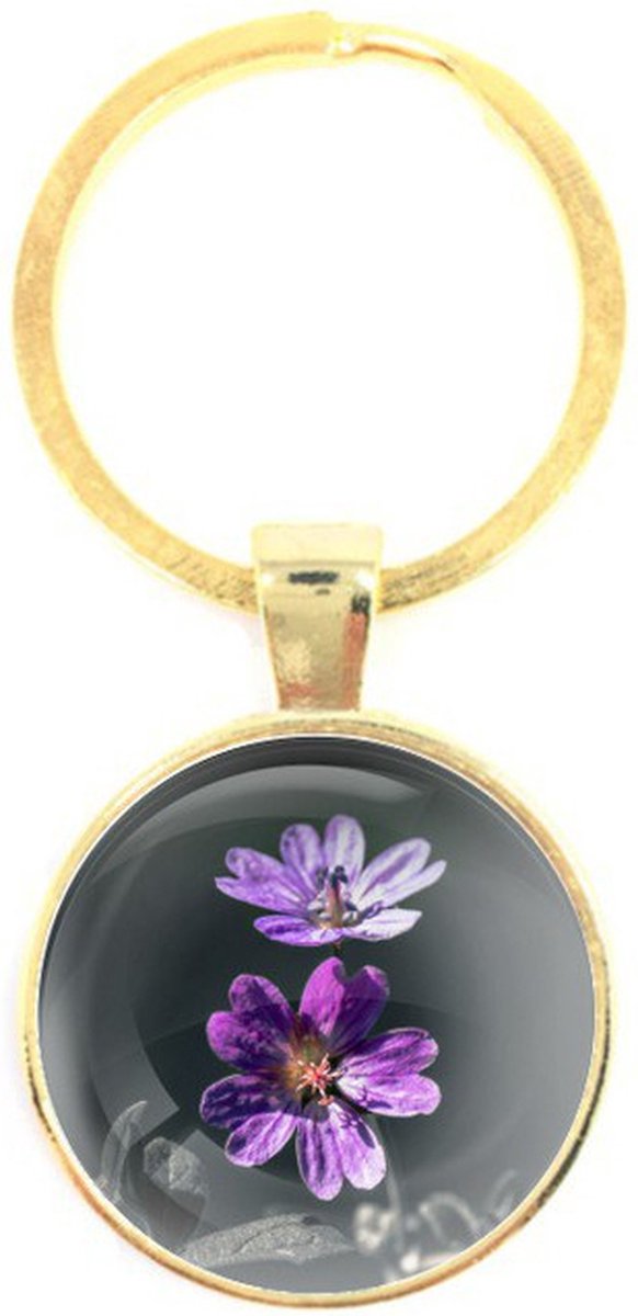 Sleutelhanger Glas - Bloem