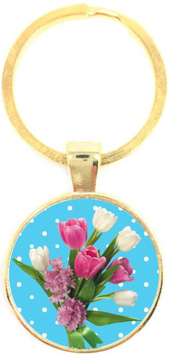 Sleutelhanger Glas - Tulpen