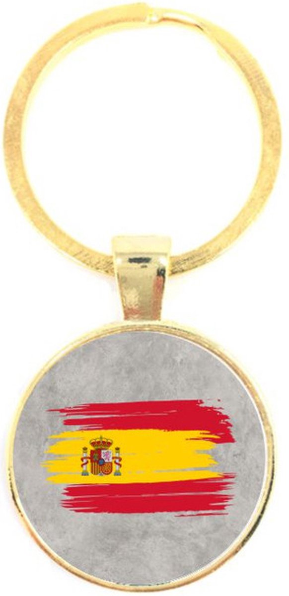 Sleutelhanger Glas - Vlag Spanje