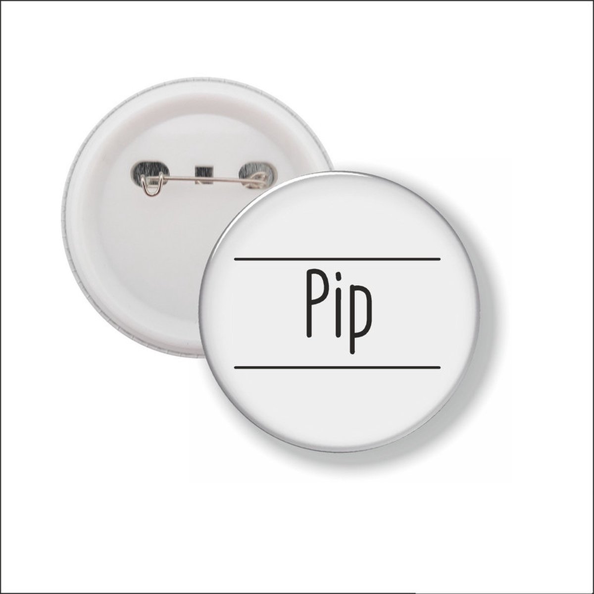 Button Met Speld 58 MM - Pip