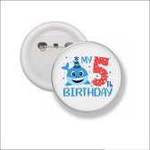 Button Met Speld 58 MM - My 5th Birthday